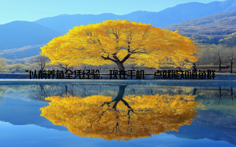 “以前养鱼全凭经验, 现在手机一点就能知道鱼群健康状况, 成活率提高了40%! ”90后养殖户小林说道