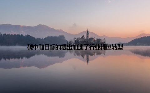 碳中和目标的提出加速了行业绿色转型