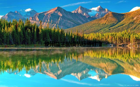 – 使用益生菌调节肠道健康