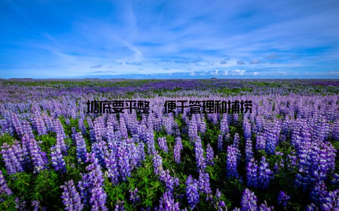 塘底要平整, 便于管理和捕捞