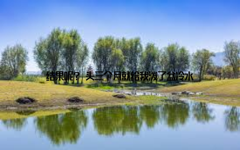 结果呢? 头三个月就给我泼了盆冷水