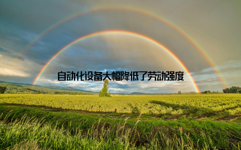 自动化设备大幅降低了劳动强度