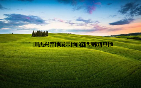 ”阿杰兴奋地展示他的新型养殖基地