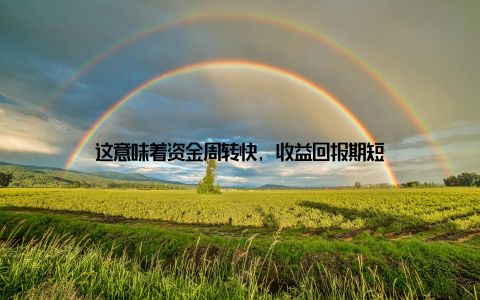 这意味着资金周转快, 收益回报期短