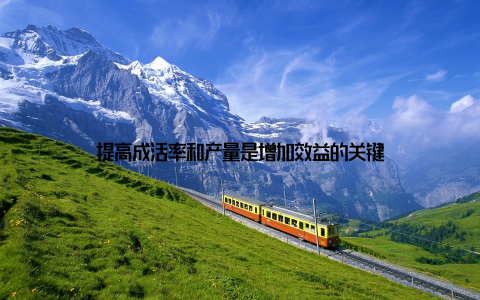 提高成活率和产量是增加效益的关键