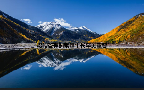 投喂管理对鳜鱼生长至关重要