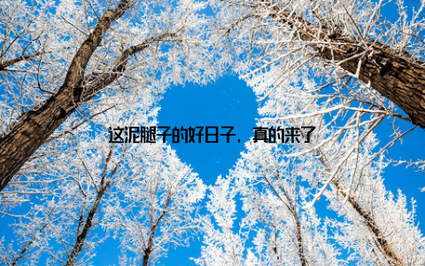 这泥腿子的好日子, 真的来了