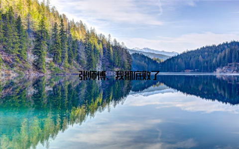 张师傅, 我彻底败了