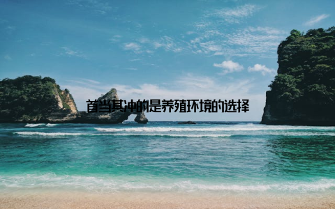 首当其冲的是养殖环境的选择