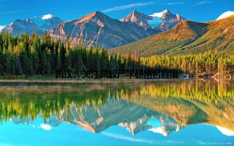 再次, 关注高校产学研结合程度