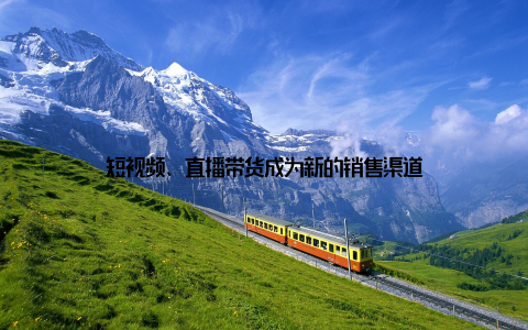 短视频、直播带货成为新的销售渠道